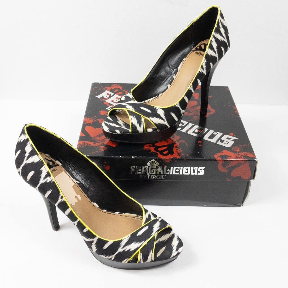 Fergalicious Heels Zebra print.